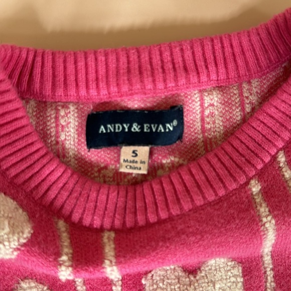 Andy & Evan pink heart sweater - Picture 3 of 4